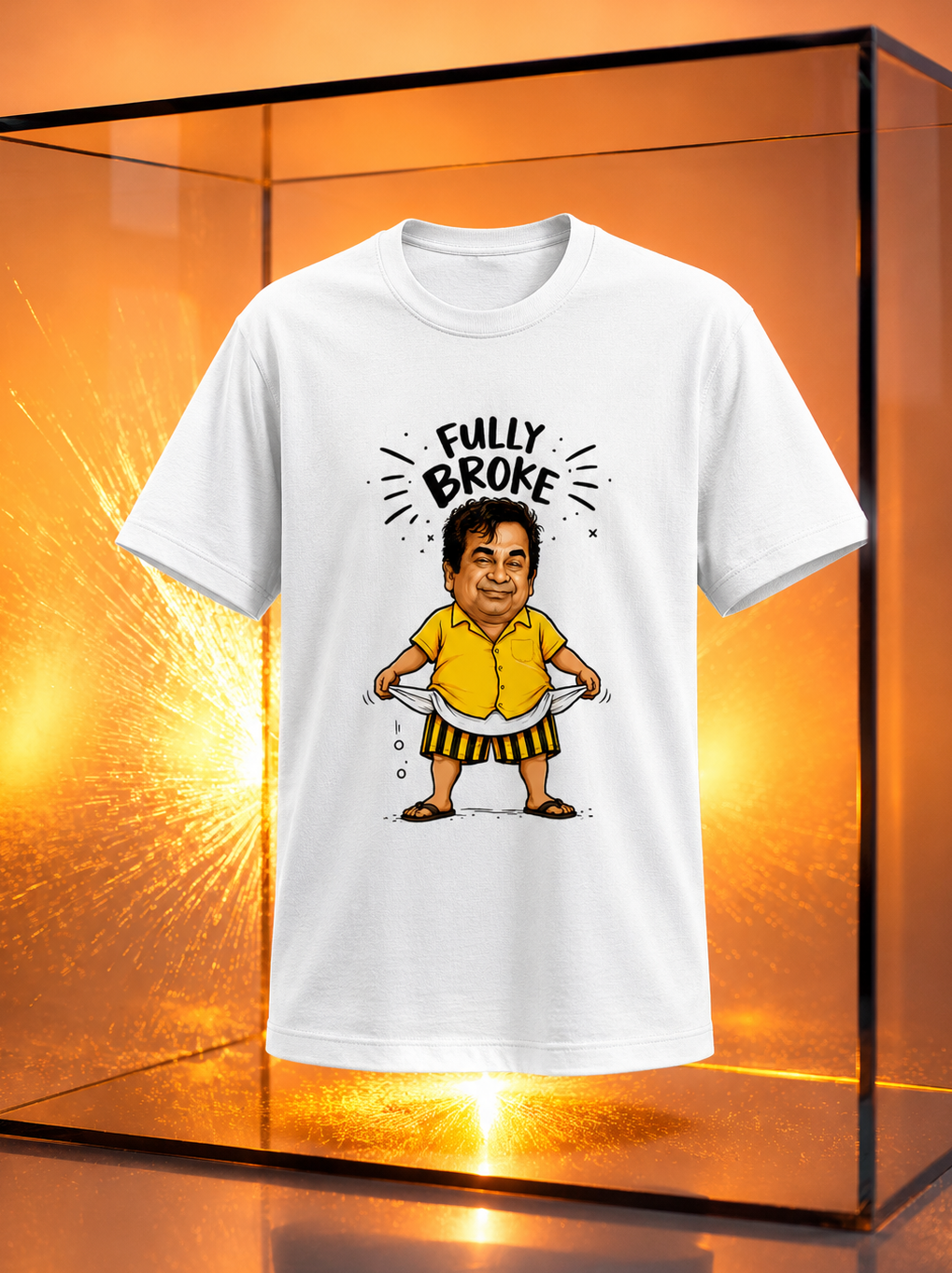 FULLY BROKE FUNNY T-SHIRT