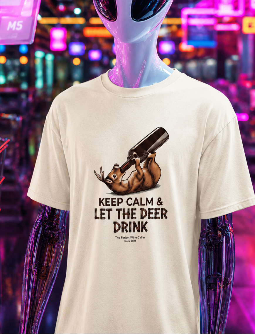 LET THE DEER DRINK CREW TSHIRT